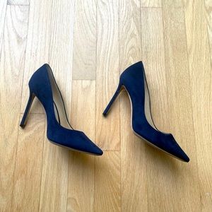 Jimmy Choo Navy Suede Pumps